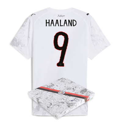Manchester City KidSuper Authentic Trikot 2025/26 mit HAALAND 9 Bedruckung in Geschenkbox
