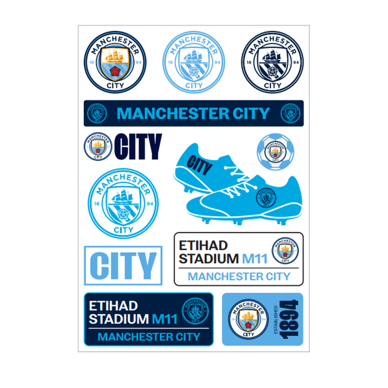 MCFC FW CORE STICKER SET - white