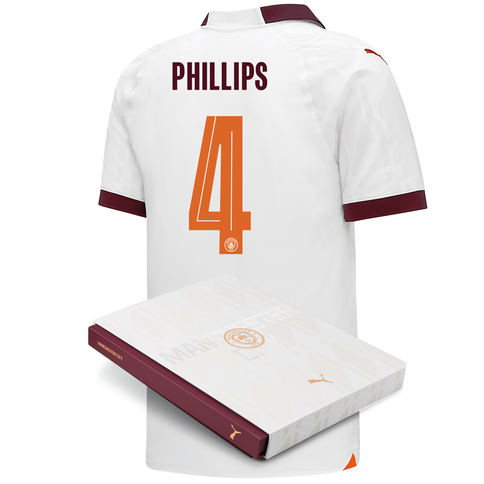 Mcfc Man City Authentic Away Jersey 2023/24 with Phillips 4 Printing in Gift Box