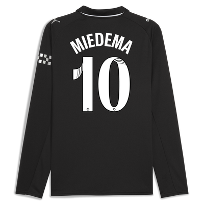 Manchester City Away Jersey 2025/26 Long Sleeve With MIEDEMA 10 Printing