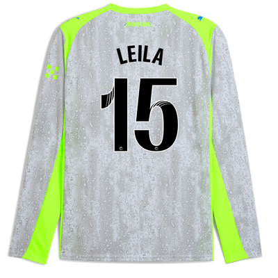 Manchester City Third Jersey 2025/26 Long Sleeve With LEILA 15 Printing