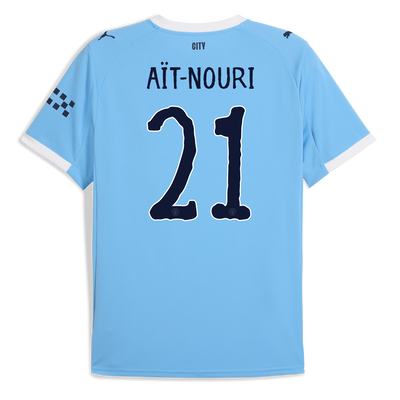 Manchester City Home Jersey 2025/26 With AÏT-NOURI 21 Printing