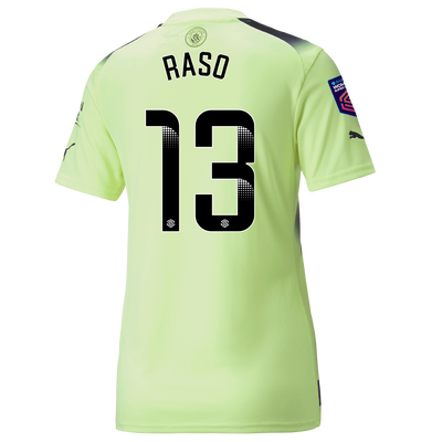 Camiseta Mujer 3ª Equipación Manchester City 2022/23 con estampado de RASO 13