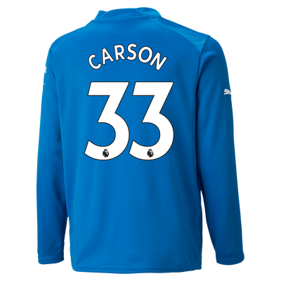 Manchester City Maglia Portiere Bambino manica lunga 2022/23 con stampa CARSON 33