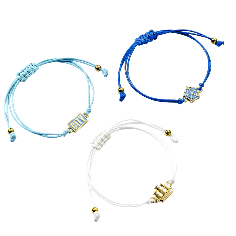 Man City Friendship Bracelet Set blue   - Official Manchester City FC store