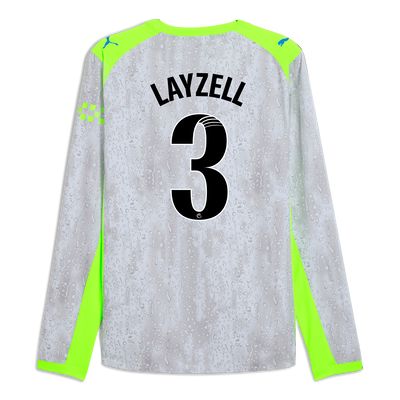 Manchester City Third Authentic Jersey 2025/26 Long Sleeve With LAYZELL 3 Printing