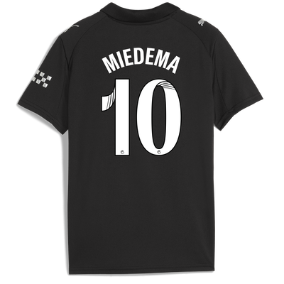Kids' Manchester City Away Jersey 2025/26 With MIEDEMA 10 Printing