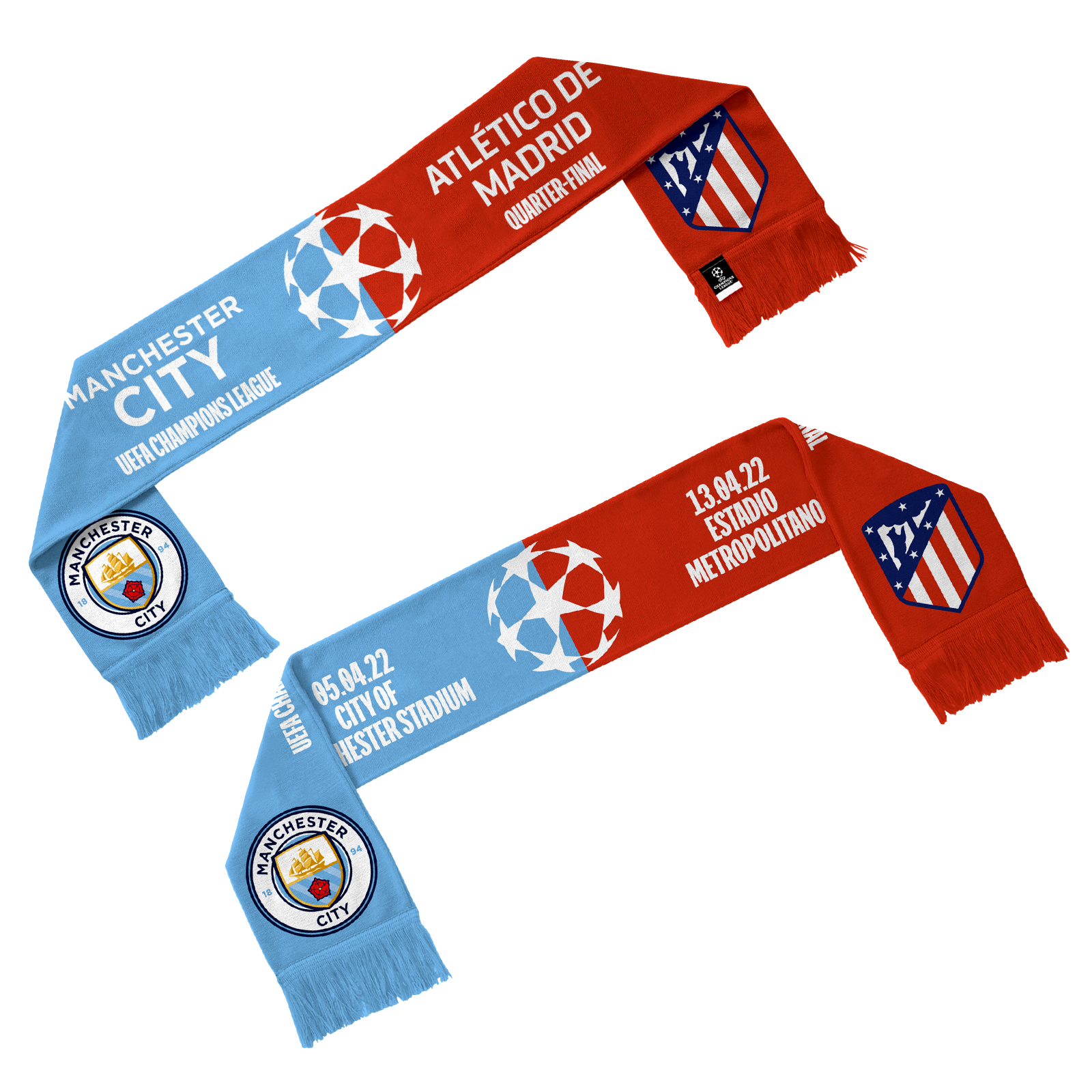 MANCHESTER CITY 100% ACRYLIC SCARF MADE IN THE UK OFFICIALLY LICENSED 