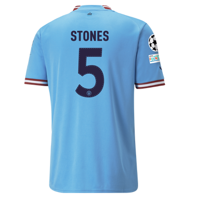 Manchester City Home Jersey 22/23 with STONES 5 printing