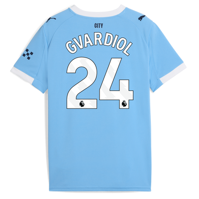 Maillot domicile enfant Manchester City 2025/26 avec impression GVARDIOL 24