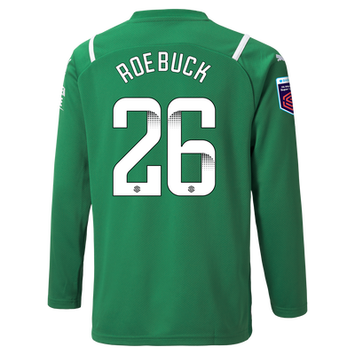 Kids Manchester City Goalkeeper Shirt 21/22 with Ellie Roebuck printing