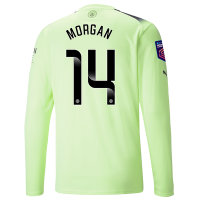 Manchester City Third Jersey 2022/23 long sleeve with MORGAN 14 printing