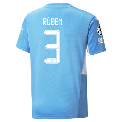 Kids Manchester City Home Shirt 21/22 with Rúben Dias printing