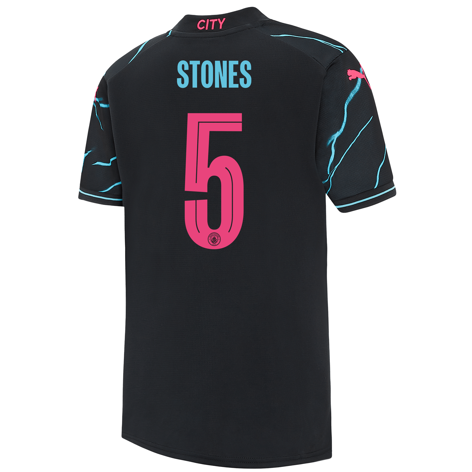 Camiseta Niño 3ª Equipación Manchester City 2023/24 con estampado de STONES  5