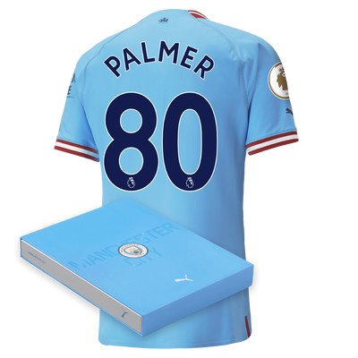 Manchester City Authentic Home Jersey 2022/23 with PALMER 80 printing in Gift Box