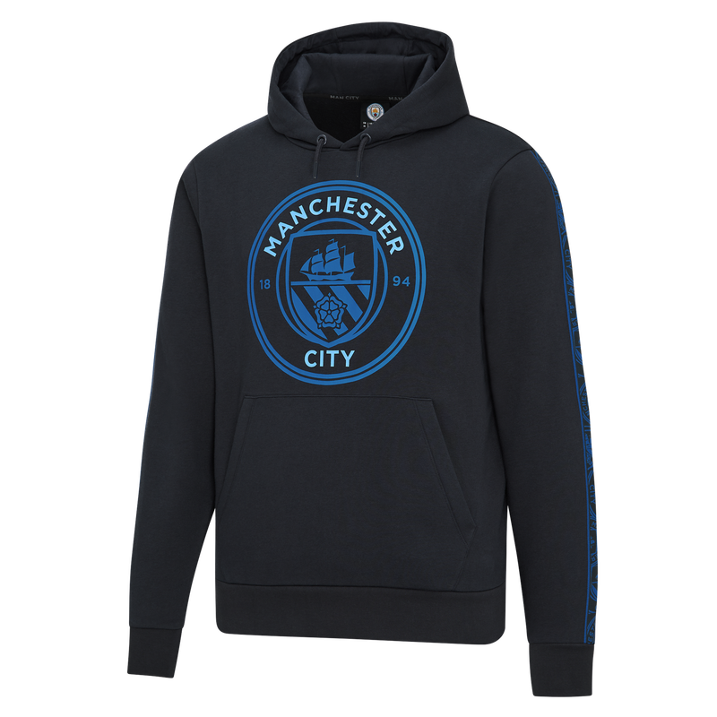 MCFC FW MENS TAPING CREST HOODY - dark navy