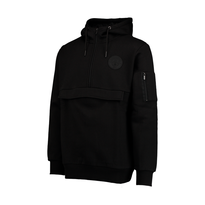 MCFC FW MENS BLACKOUT CREST HOODIE - black