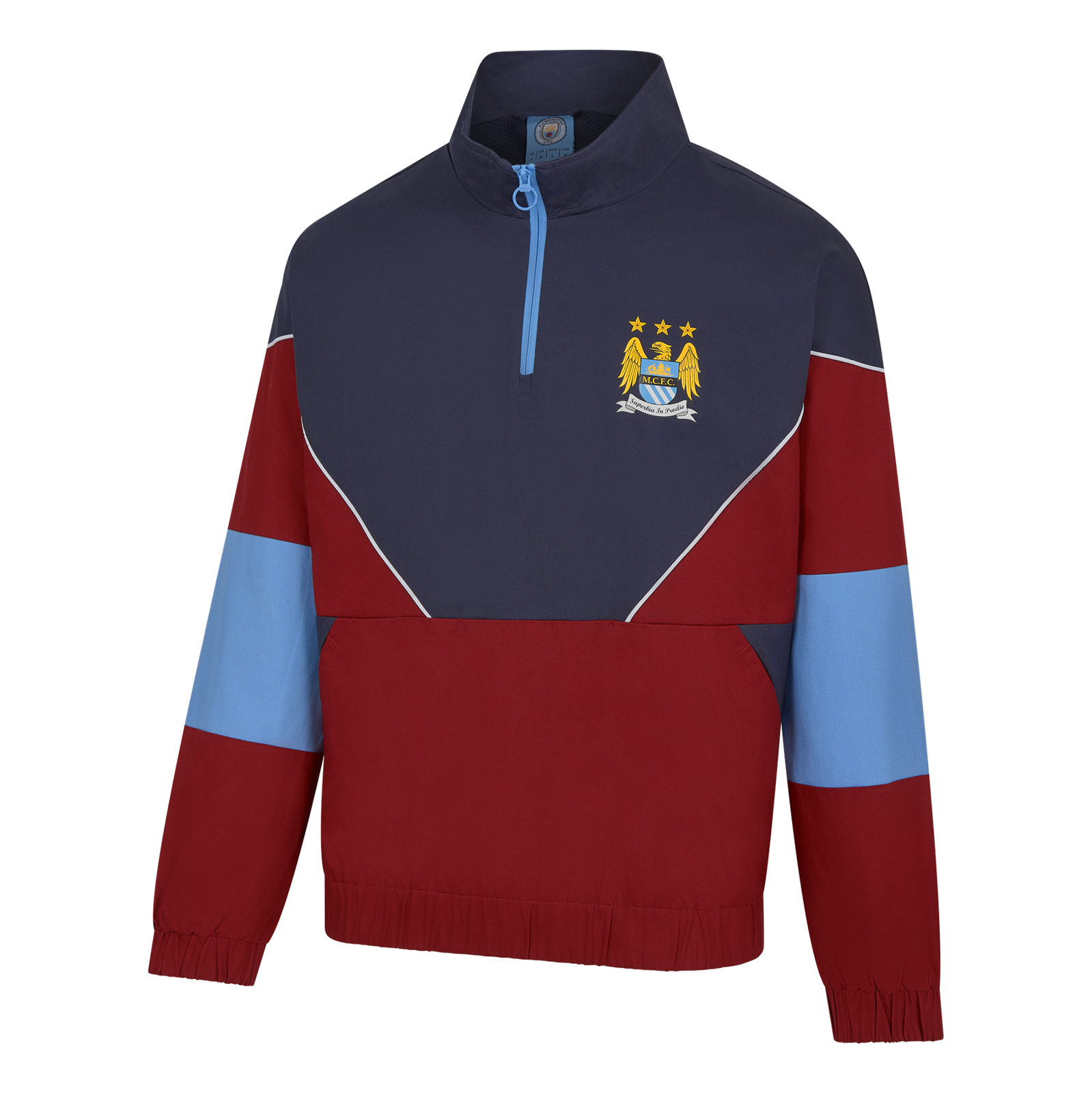 Manchester City Retro Drill Quarter Zip Top | Official Man Manchester City Retro Drill Quarter Zip Top | Official Man