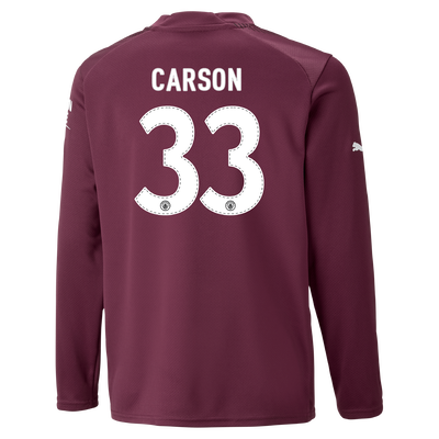 Manchester City Maglia Portiere Bambino manica lunga 2022/23 con stampa CARSON 33