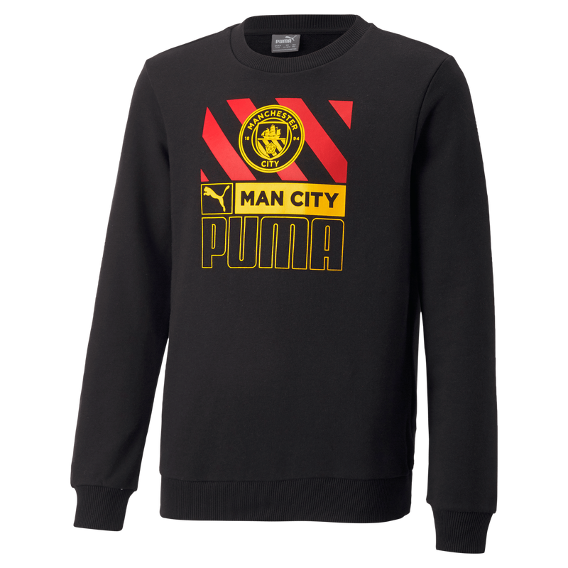 MCFC LW KIDS FTBLCORE CREW SWEAT - black