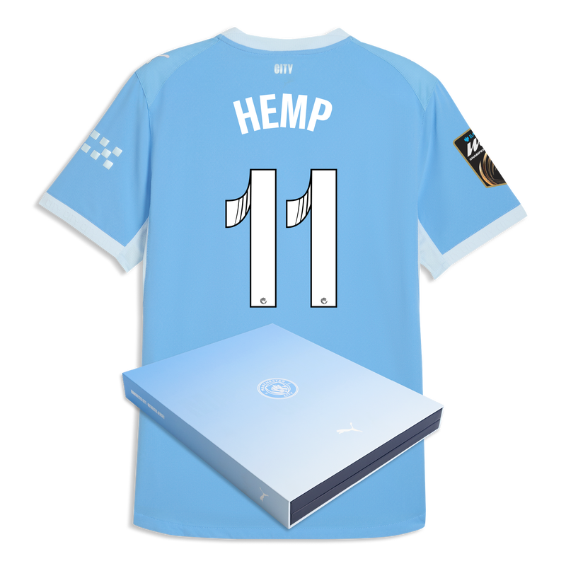 Man City Home Authentic Jersey 2026/27 With HEMP 11 Printing in Gift Box  blue-icy blue - Check out all Manchester City t-shirts online