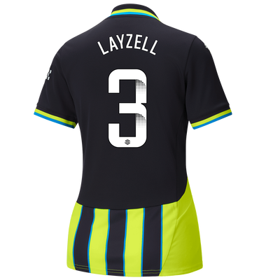 Women's Manchester City Away Jersey 2024/25 With LAYZELL 3 Printing