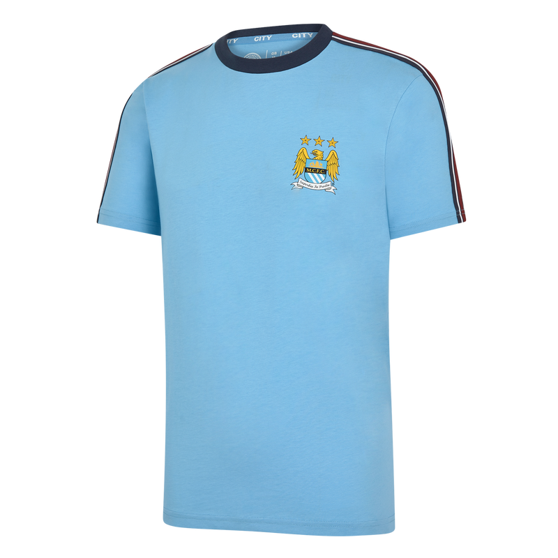 MCFC FW MENS RETRO TAPING TEE - team light blue