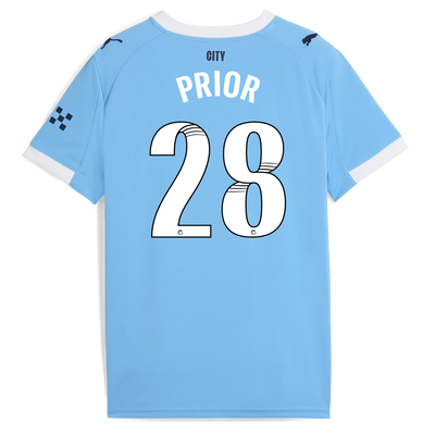 Kids' Manchester City Home Jersey 2025/26 With PRIOR 28 Printing