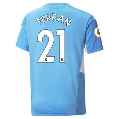 Kids Manchester City Home Shirt 21/22 with Ferran Torres printing