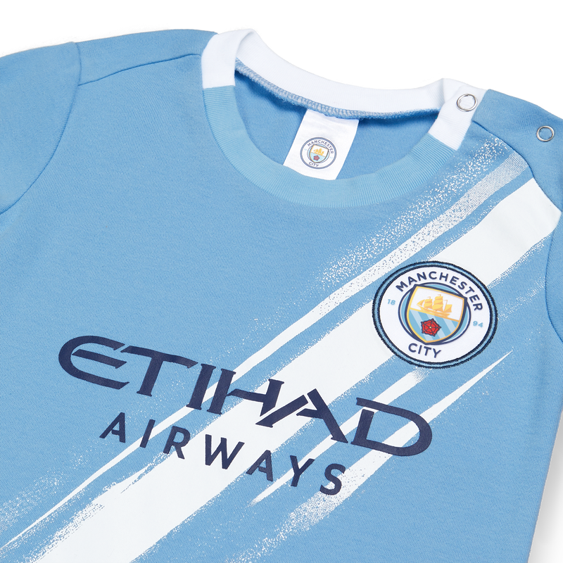 MCFC 25/26 HOME BABY SLEEPSUIT - blue