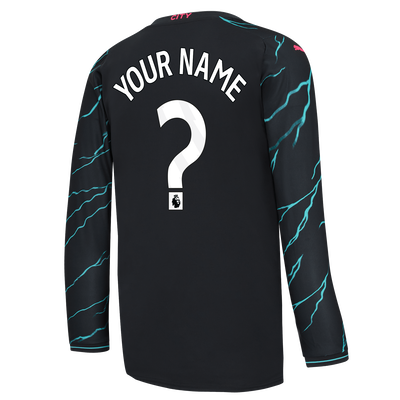 Manchester City Third Jersey 2023/24 Long Sleeve with custom printing