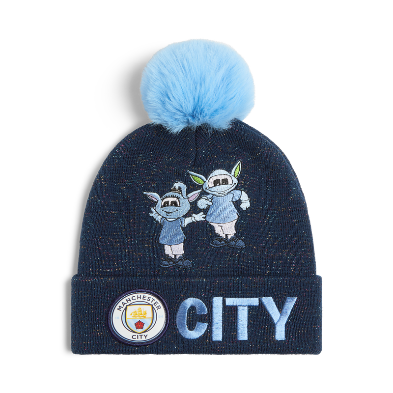 MCFC FW BLUE GLITTER BEANIE - navy