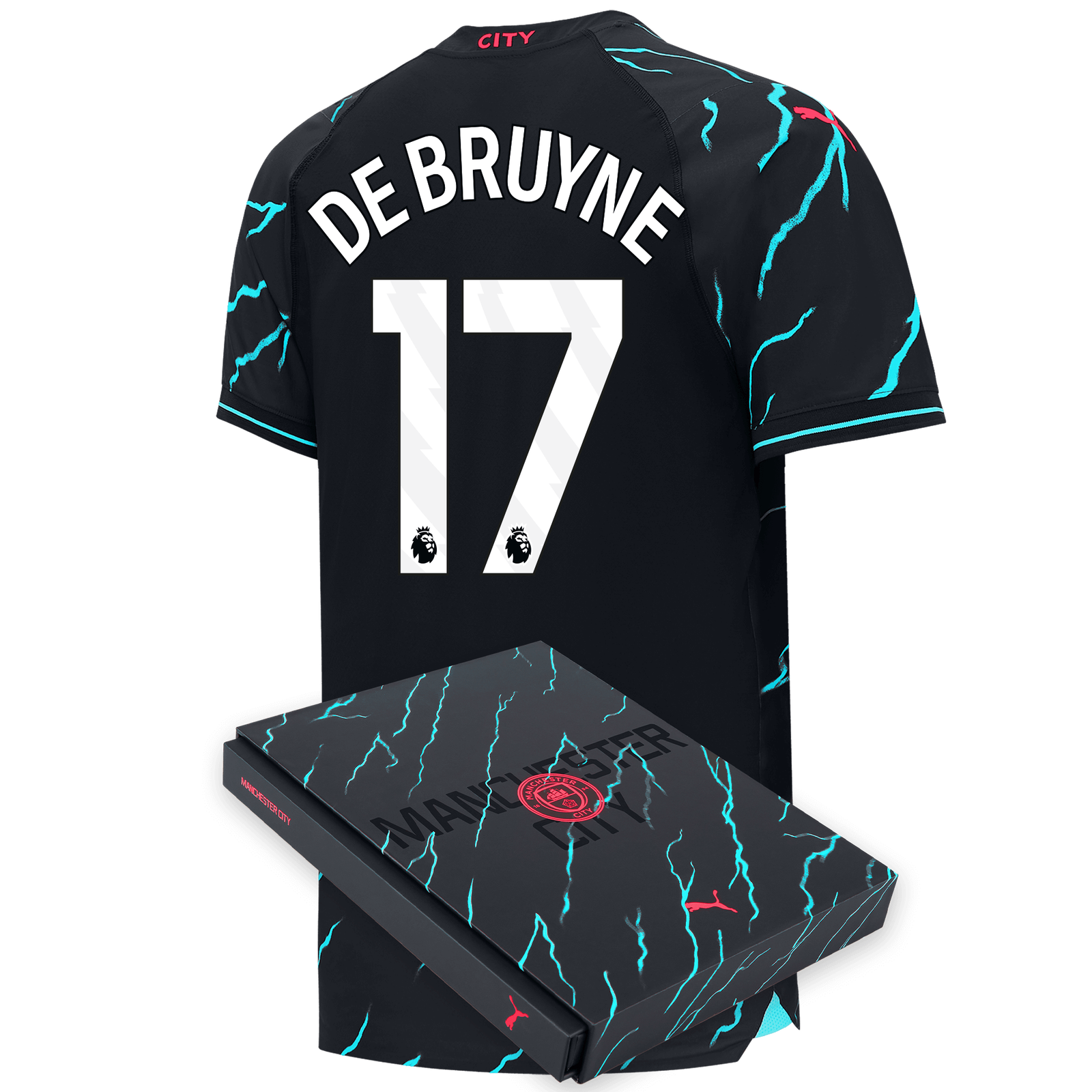 Manchester City Authentic Third Jersey 2023/24 with DE BRUYNE 17 printing  in Gift Box