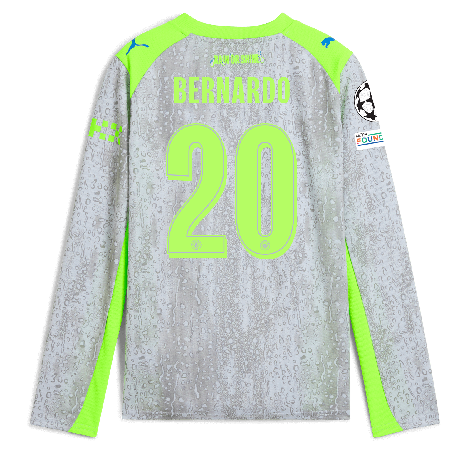 Kids' Manchester City Third Jersey 2025/26 Long Sleeve With