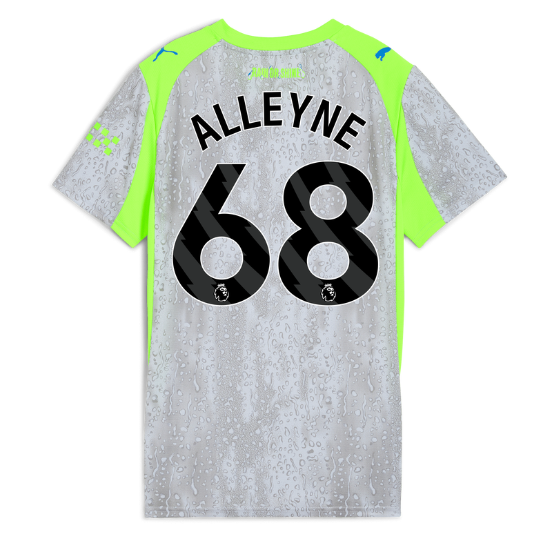 Womens' Man City 3rd Jersey 2025/26 With ALLEYNE 68 Printing blue - Check out all Manchester City t-shirts online - Official Manchester City FC store