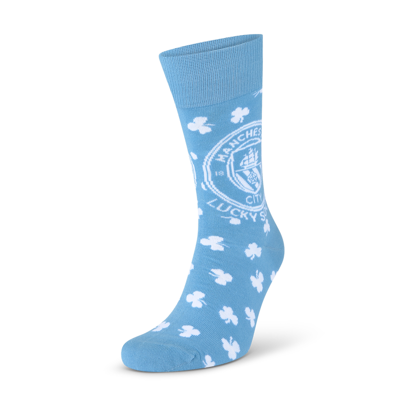 MCFC 1 PACK LUCKY SOCKS - blue