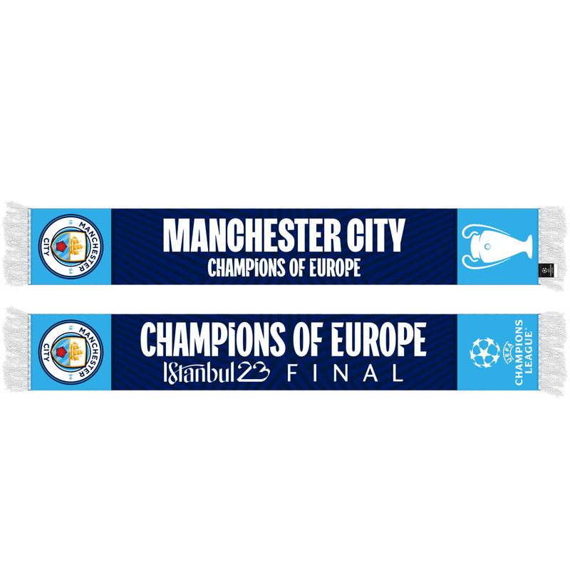 MCFC FW UCL CHAMPIONS SCARF - navy