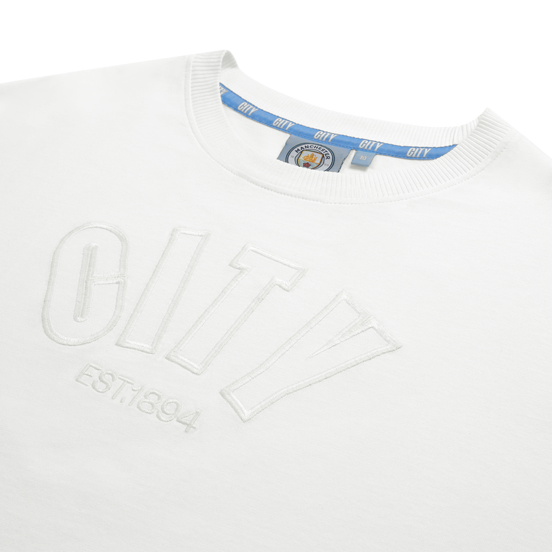 MCFC WOMENS COLLEGIATE BF TEE - white