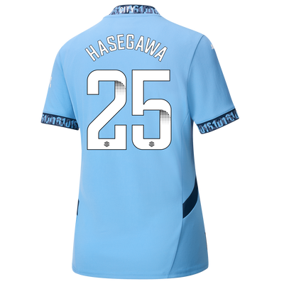 Women's Manchester City Home Jersey 2024/25 With HASEGAWA 25 Printing