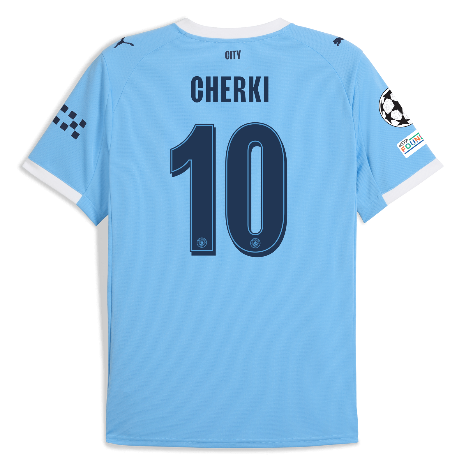 Manchester City Home Jersey 2025/26 With CHERKI 10 Printing