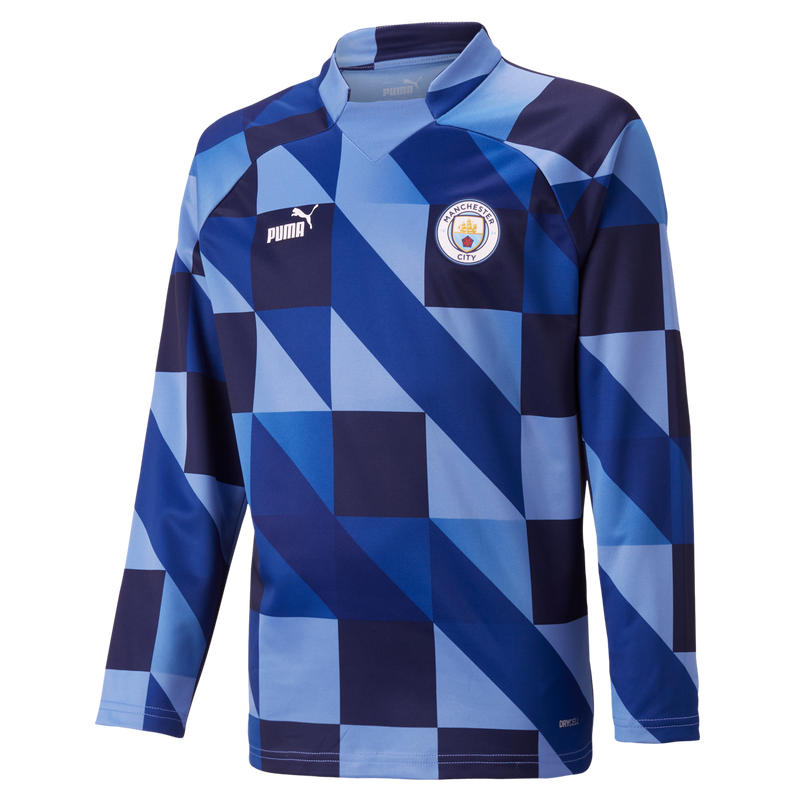 MCFC MW KIDS PRE MATCH SWEAT - lake blue