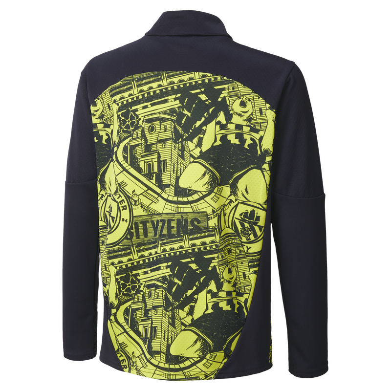 MCFC MW KIDS PREMATCH 1/4 ZIP TOP - yellow