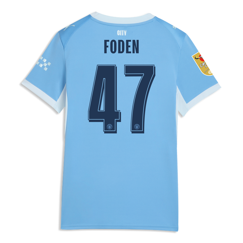 Women's Man City Home Jersey 2026/27 With FODEN 47 Printing  blue-icy blue - Size M from polyester for females  - Official Manchester City FC store