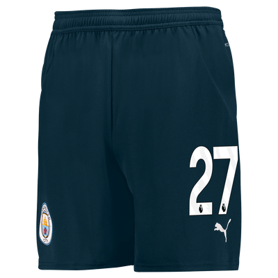 Kids' Manchester City Football Shorts 2024/25 with #27