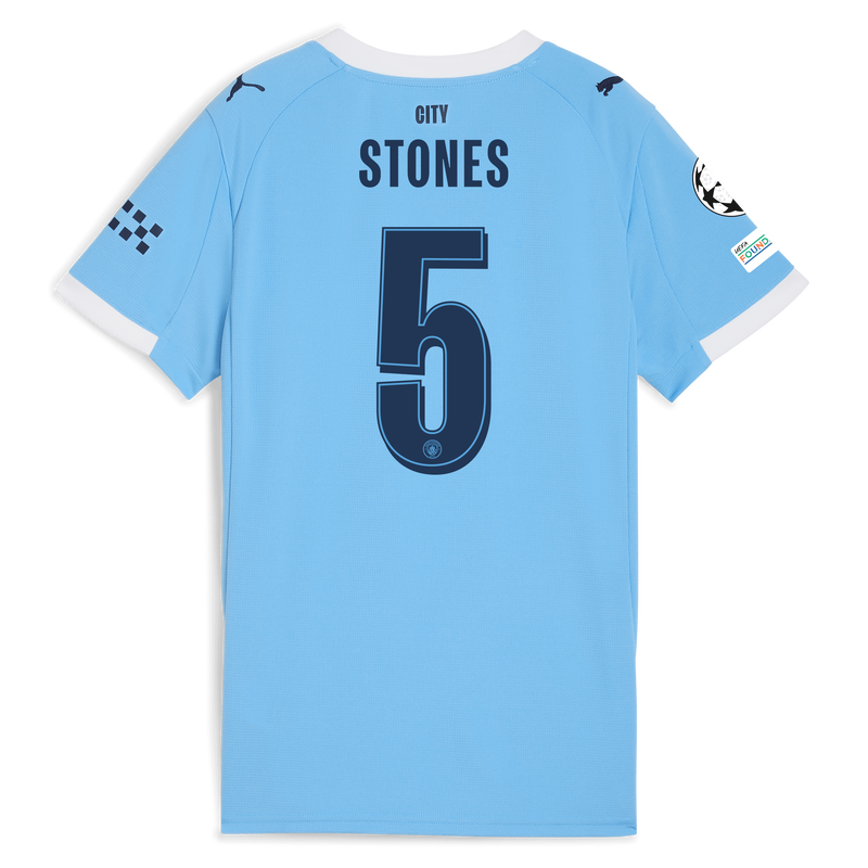 Women's Man City Home Jersey 2025/26 With STONES 5 Printing  blue - Check out all Manchester City t-shirts online - Official Manchester City FC store
