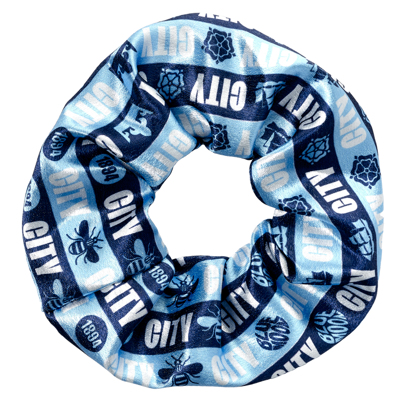 MCFC ICONS HAIR SCRUNCHIE - blue