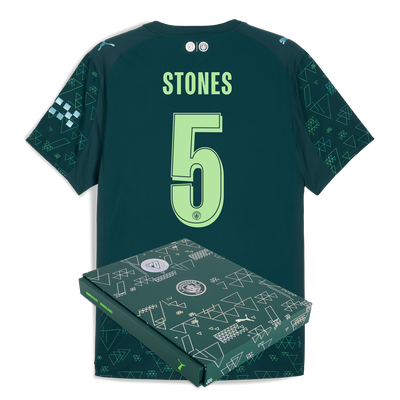 Manchester City EA SPORTS FC Camiseta Auténtica 2025/26 con estampado STONES 5 en caja de regalo