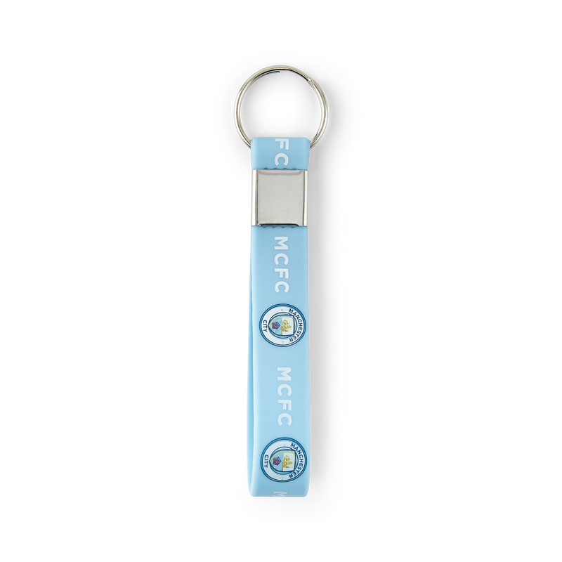 MCFC FW CREST KEYRING - light blue