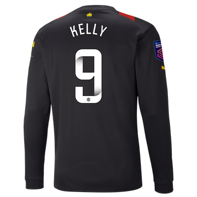 Manchester City Away Jersey 2022/23 long sleeve with KELLY 9 printing