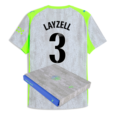 Manchester City Third Authentic Jersey 2025/26 With LAYZELL 3 Printing in Gift Box